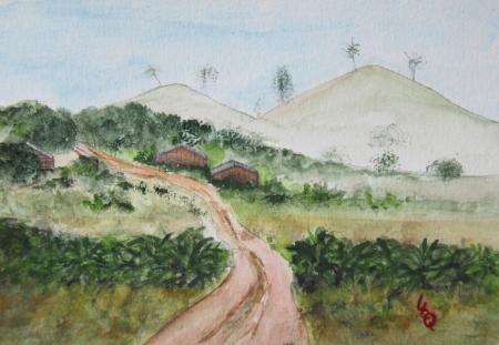 Cambodge, environ de Pailin
